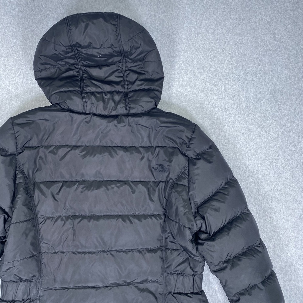 The North Face Metropolis Parka Women Large Black Pink Down Puffer Hooded Jacket - Picture 8 of 16